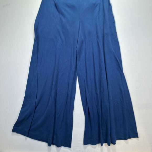 FP Beach Homecoming Jumper Smocked Jumpsuit Sz XS Ultra Wide Leg Blue - Picture 2 of 8